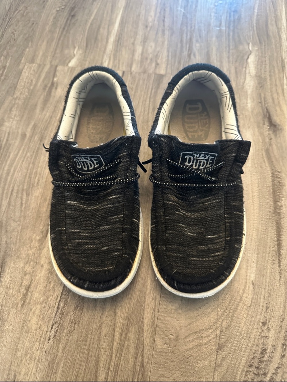 Hey Dude Kids Black Slip-On Canvas Sneakers